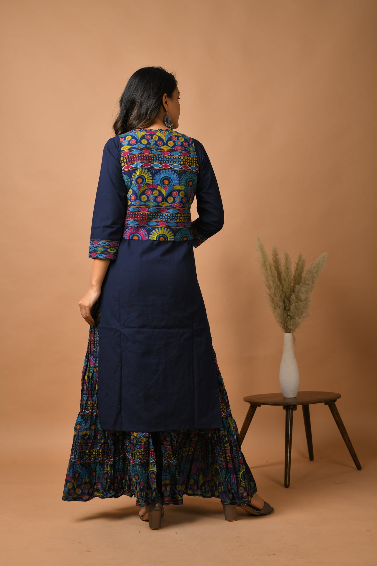 thumbnail image 6 of BLUE KUTCH WORK JACKET KURTA SKIRT SET, 6 of 8