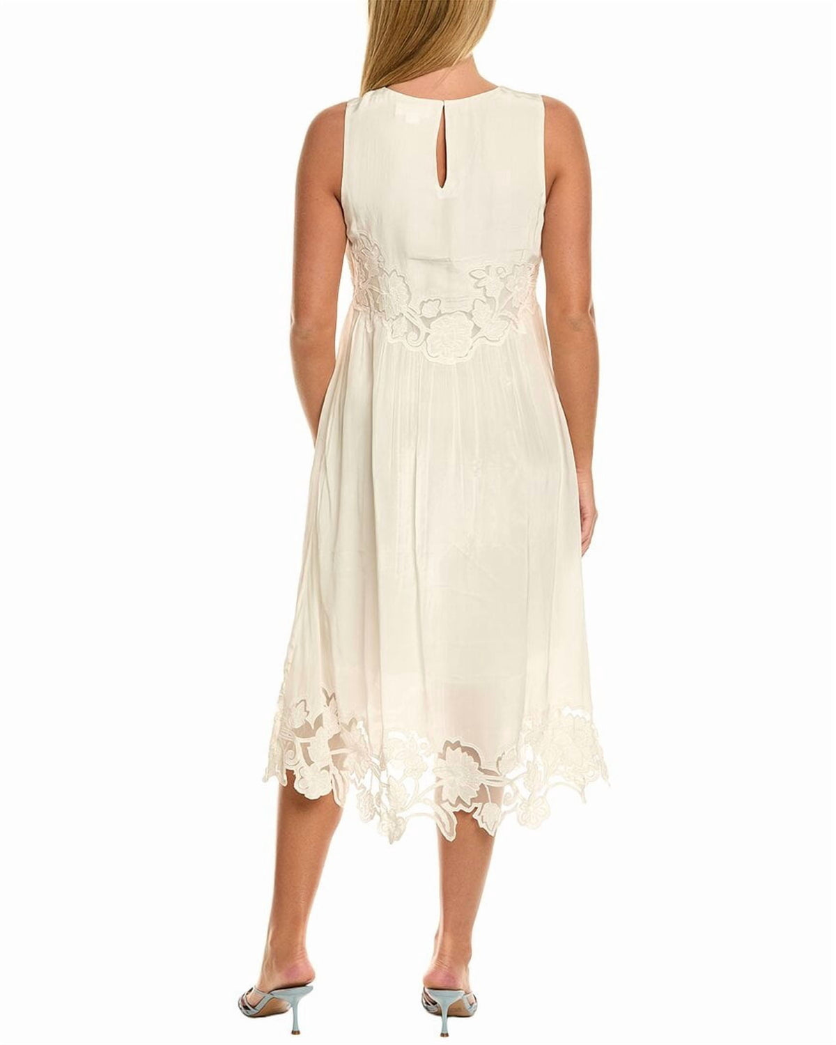 thumbnail image 2 of Velvet by Graham & Spencer womens Bianca Long Sleeve Midi Dress, s, White, 2 of 4