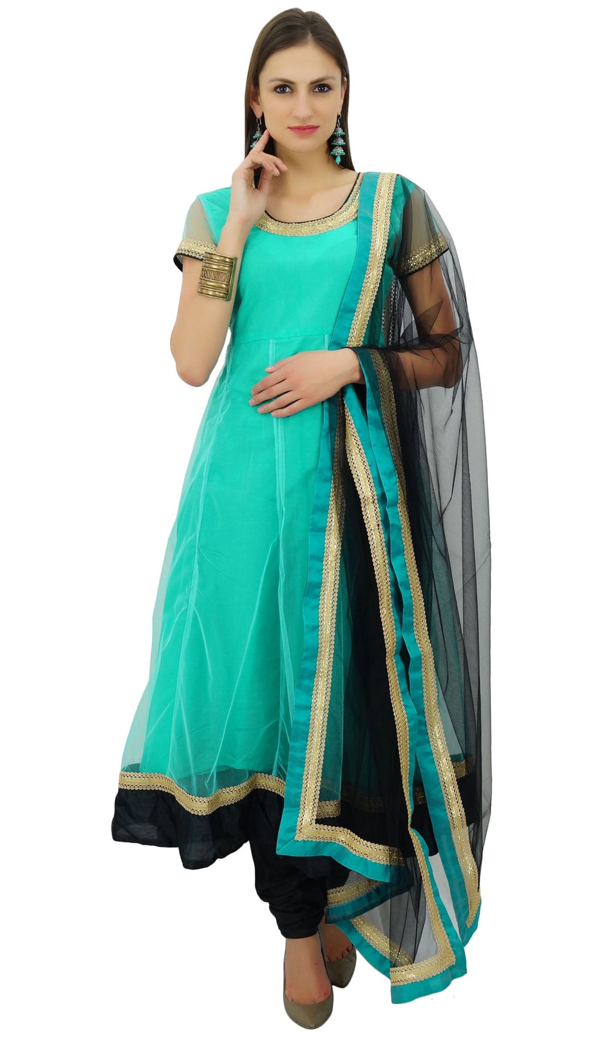 thumbnail image 1 of Atasi Womens Bridal Anarkali Salwaar Suit with Dupatta Indian Ethnic Chic Dress Custom Clothing - Sizes Available, 1 of 1