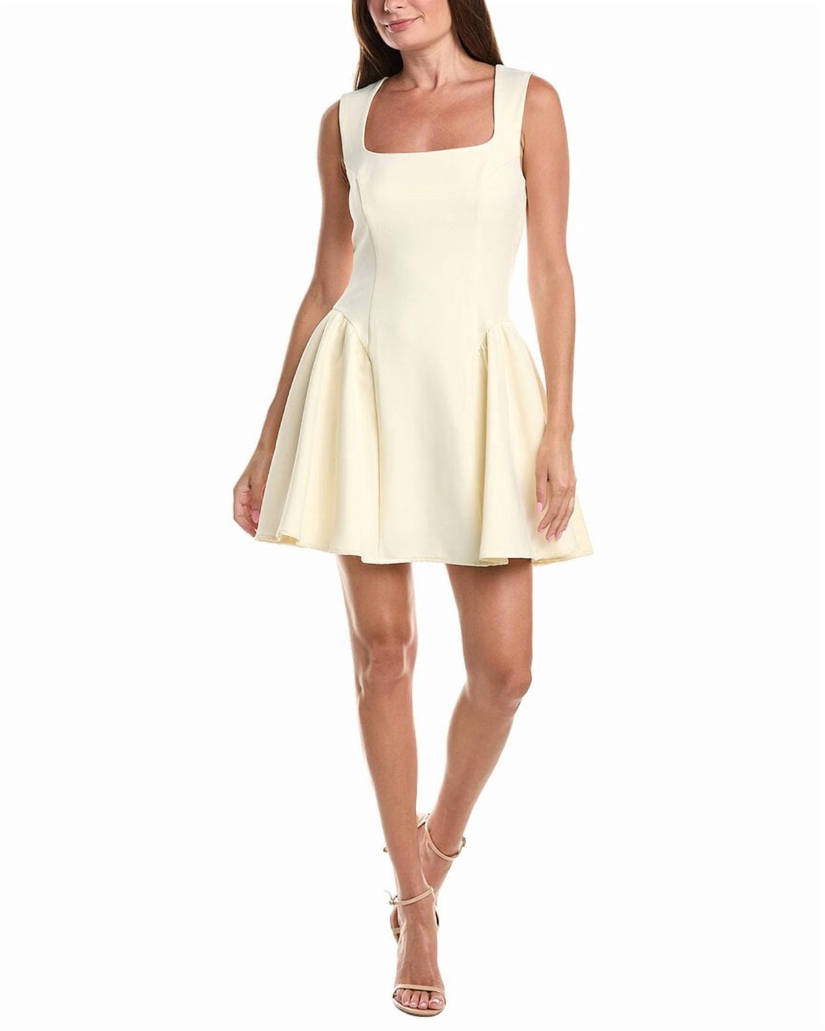 thumbnail image 1 of Avec Les Filles womens Hip Flounce Midi Dress, 6, 1 of 3