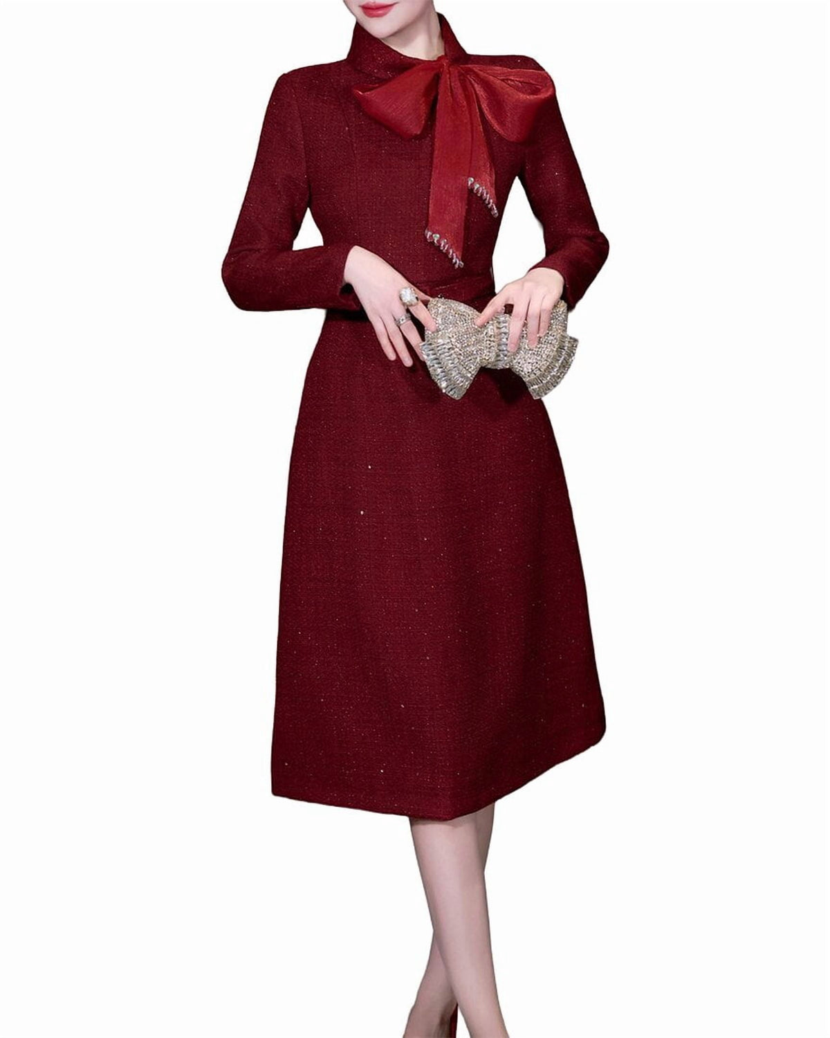 thumbnail image 1 of BRC By BURRYCO womens Solid Midi Dress, 8, 1 of 3