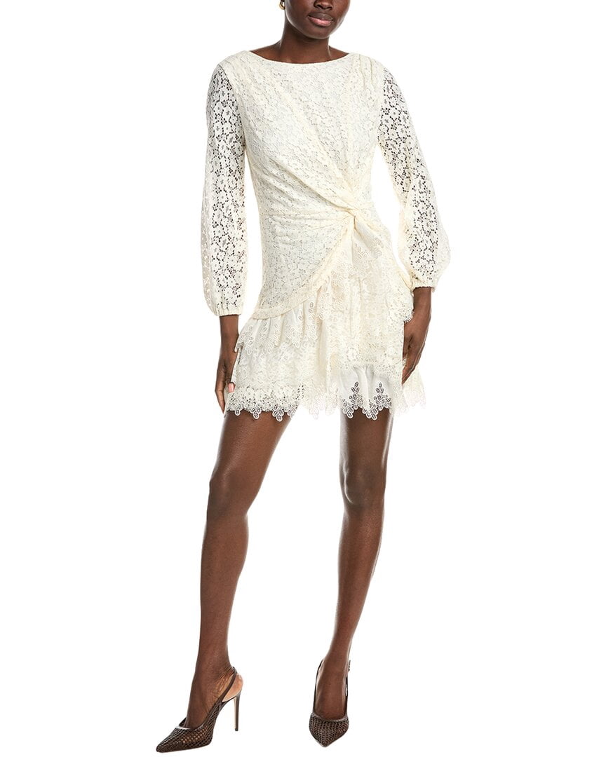 thumbnail image 1 of Maje womens Lace Mini Dress, T38, White, 1 of 3