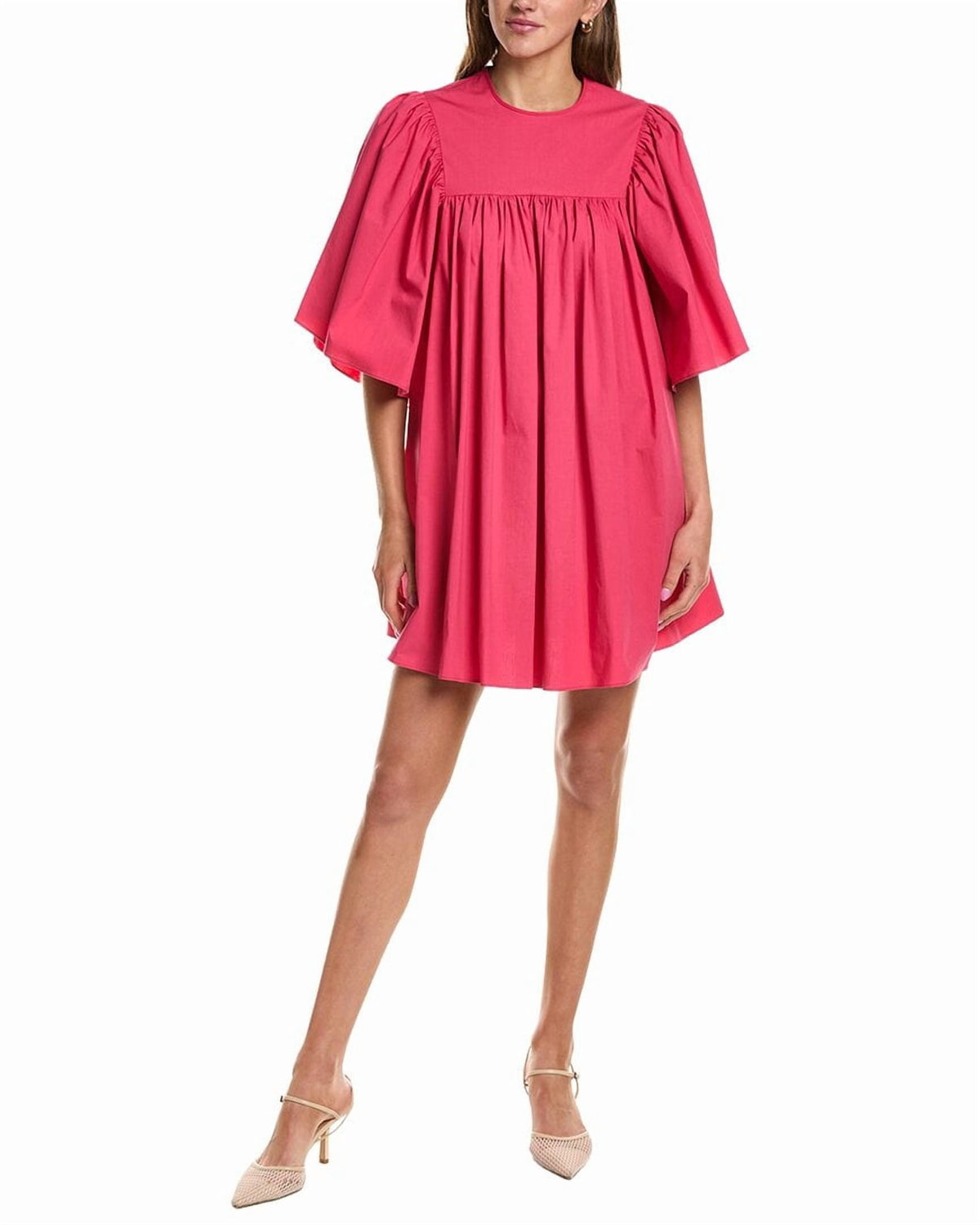 thumbnail image 1 of RED Valentino womens Gathered Mini Dress, 40, Pink, 1 of 4