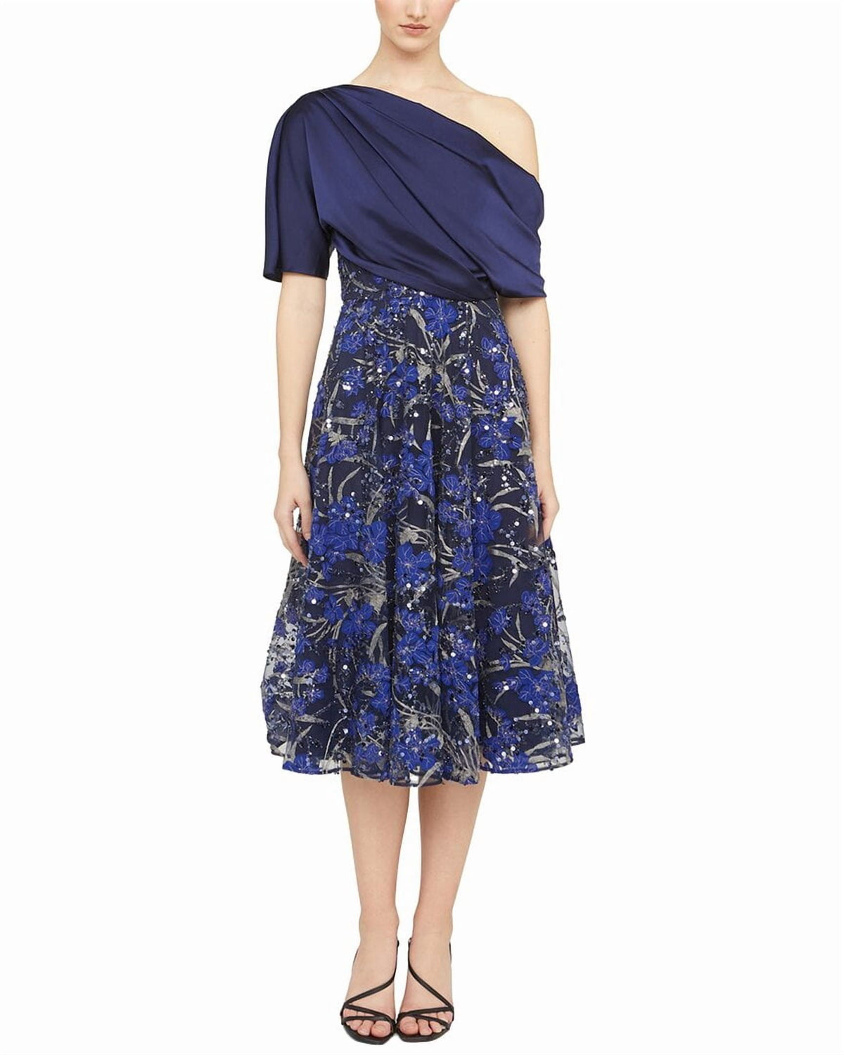 thumbnail image 1 of Theia womens Emory Tea Length Dress, 2, 1 of 4
