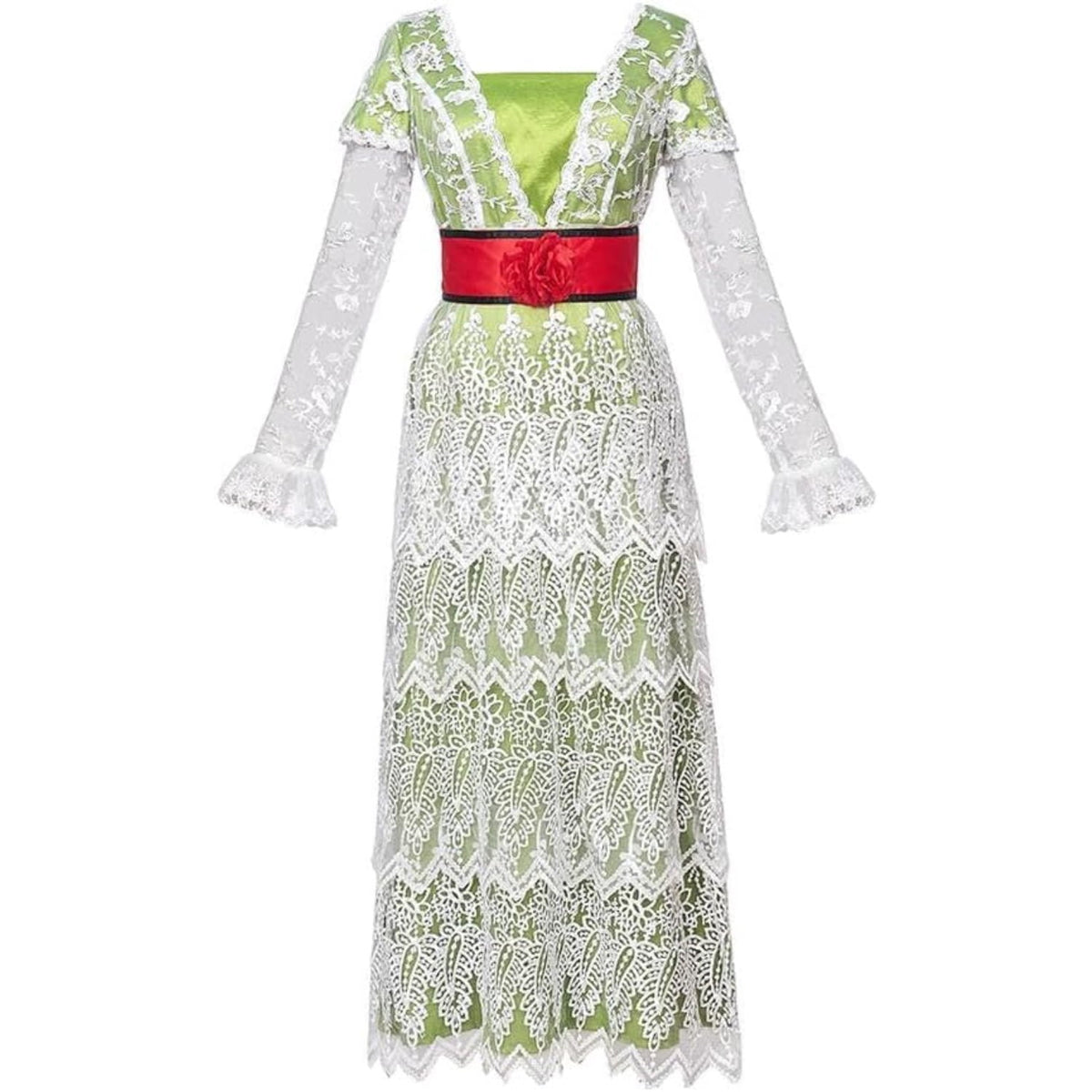 thumbnail image 1 of Titanic Rose DeWitt Bukater Dress Rose Lace Dress Romantic Tea Gown Regency Green Long Dress, 1 of 7