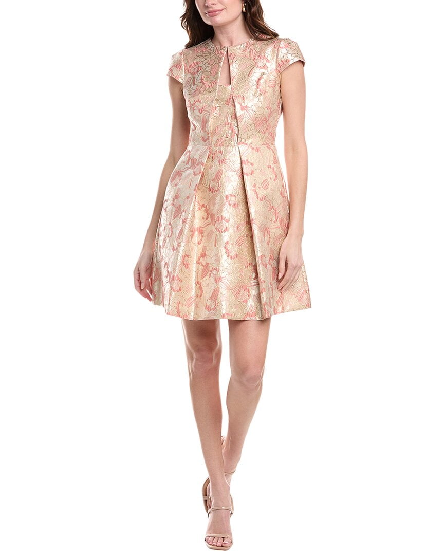 thumbnail image 1 of Vince Camuto womens Jacquard A-Line Dress, 8, Metallic, 1 of 3