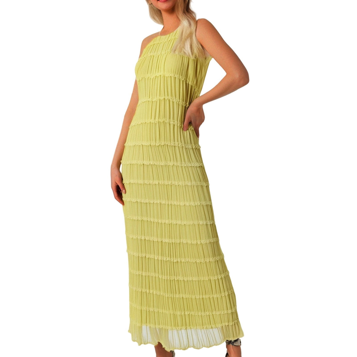 thumbnail image 1 of XIAOCHA Women's Tiered Ruched Halter Maxi Dress Sleeveless Slim Fit Evening Long Sundress, 1 of 8