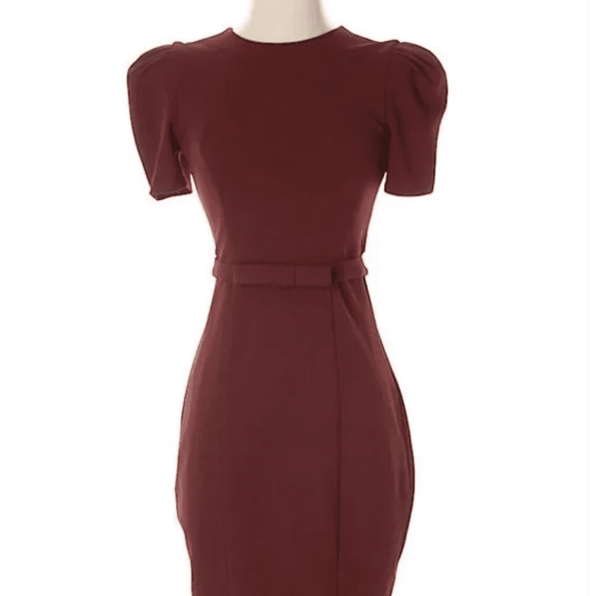 thumbnail image 1 of XS Express PUFF SLEEVE BELTED SHEATH DRESS, 1 of 4