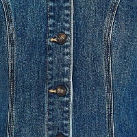thumbnail image 4 of Yumi Stretch Denim Panel Fitted Dress - Blue, 4, 4 of 4