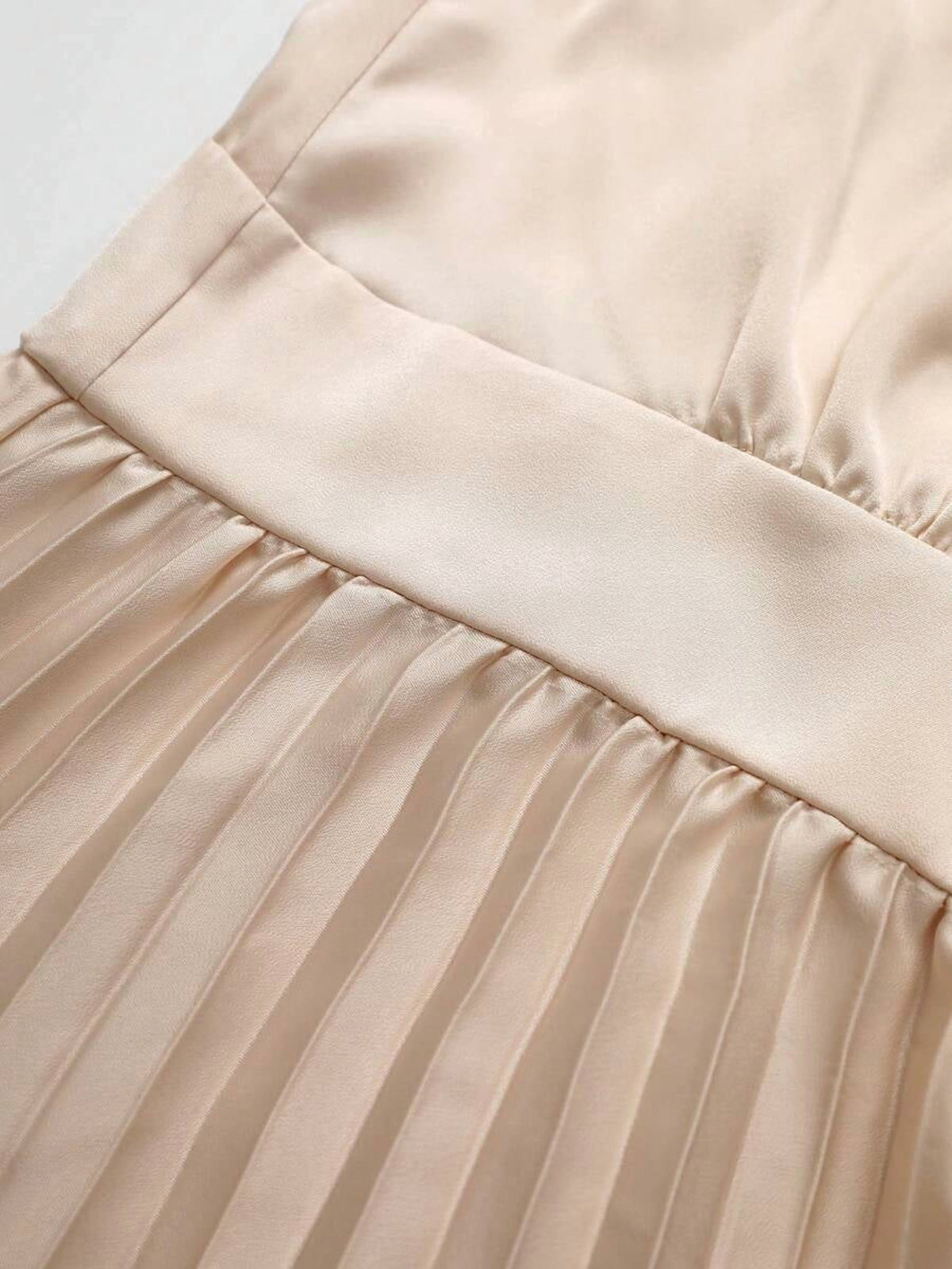 thumbnail image 3 of Curves Apricot Satin One Shoulder Asymmetrical Dress, 3 of 7