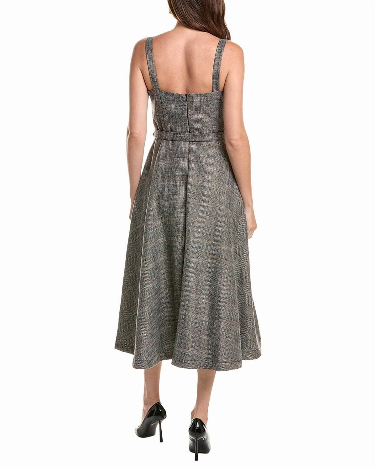 thumbnail image 2 of Taylor womens Sleeveless Midi Dress, 8, Grey, 2 of 3