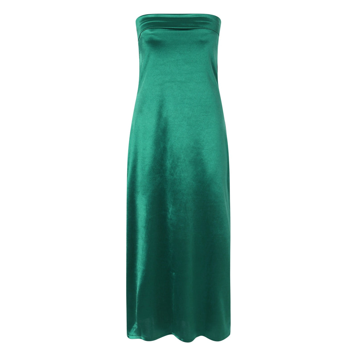thumbnail image 6 of Summer Satin Strapless Dress Backless Bodycon Wedding Party Maxi Dresses Green XL, 6 of 7