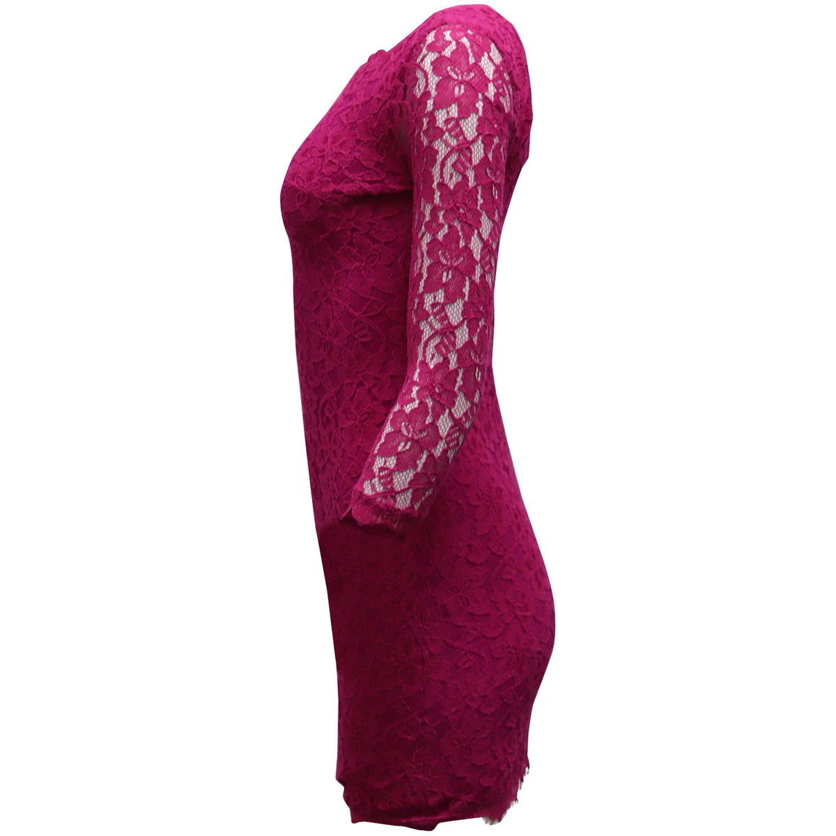 thumbnail image 2 of Pre-Owned Diane Von Furstenberg Zarita Lace Sheath Dress in Pink Rayon, 2 of 4