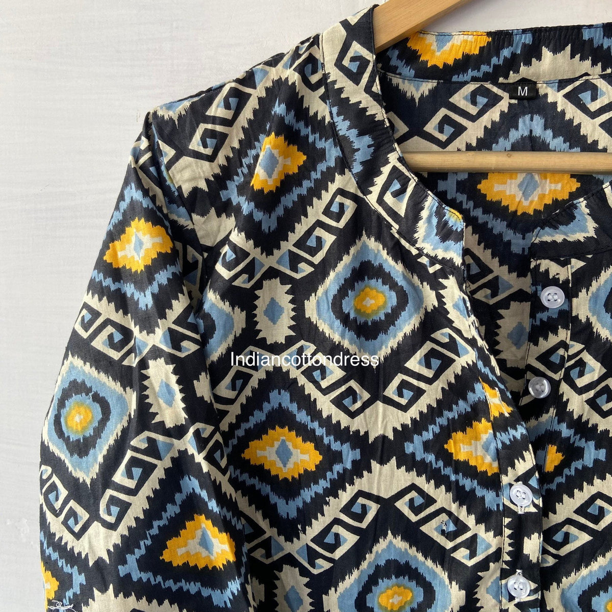 thumbnail image 4 of Geomatrics Cotton Dresses,Handblock Dresses,Block Print Dresses,Long Floral Dress,Handmade Cotton Dress,Skater Dress,Circle Dresses,, 4 of 8